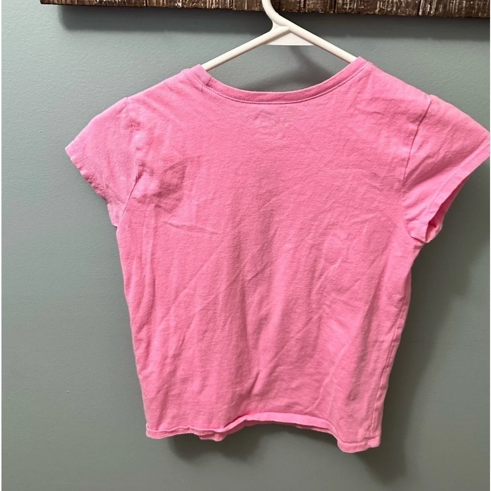 Girls Best Sis Graphic Tee - Bright Pink size 7/8
